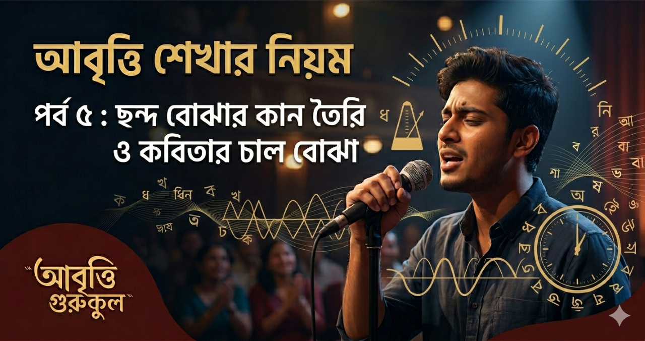 আবৃত্তি শেখার নিয়ম পর্ব ৫ - ছন্দ বোঝার কান তৈরি ও কবিতার চাল বোঝা