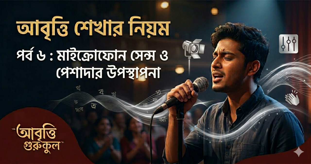 আবৃত্তি শেখার নিয়ম পর্ব ৬ - মাইক্রোফোন সেন্স ও পেশাদার উপস্থাপনা