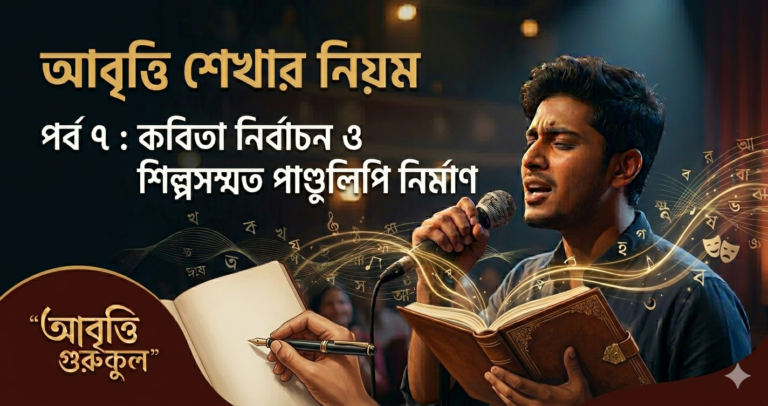 আবৃত্তি শেখার নিয়ম পর্ব ৭ - কবিতা নির্বাচন ও শিল্পসম্মত পাণ্ডুলিপি নির্মাণ