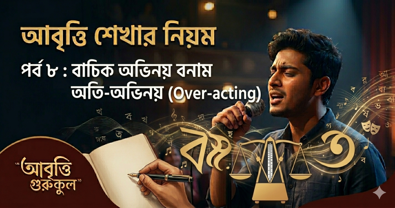 আবৃত্তি শেখার নিয়ম পর্ব ৮ - বাচিক অভিনয় বনাম অতি-অভিনয় (Over-acting)